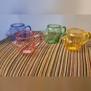 NWT Disney Store Plastic Winnie the Pooh Tigger Piglet Eeyore 3D Face Cups Set